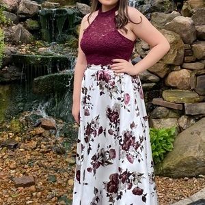 Beautiful Two-Piece Prom Dress